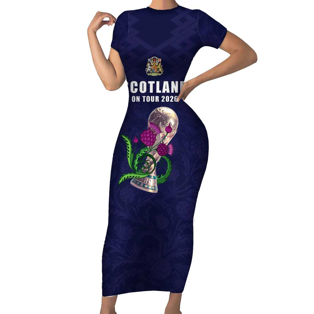 Custom Football Scotland Short Sleeve Bodycon Dress On Tour 2026