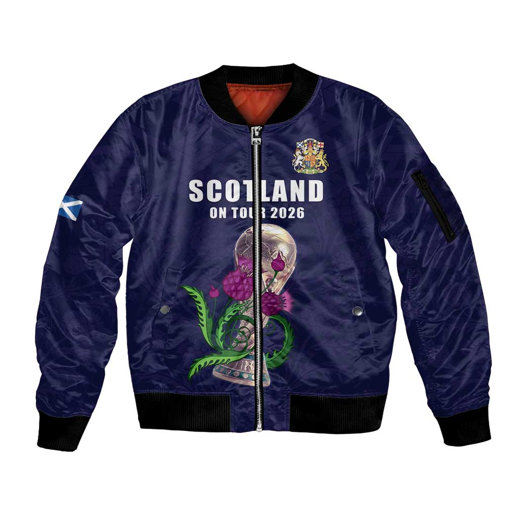 Custom Football Scotland Sleeve Zip Bomber Jacket On Tour 2026