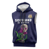 Custom Football Scotland Sleeveless Zip Hoodie On Tour 2026