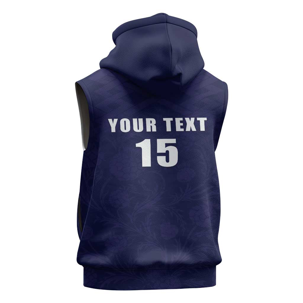 Custom Football Scotland Sleeveless Zip Hoodie On Tour 2026