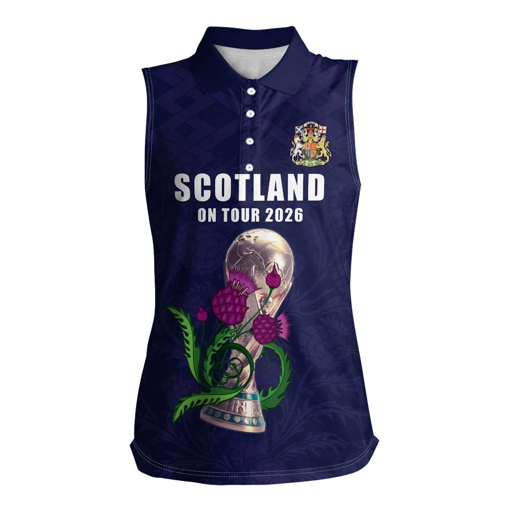 Custom Football Scotland Women Sleeveless Polo Shirt On Tour 2026