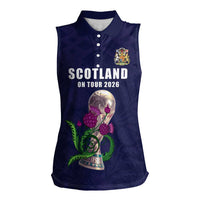 Custom Football Scotland Women Sleeveless Polo Shirt On Tour 2026