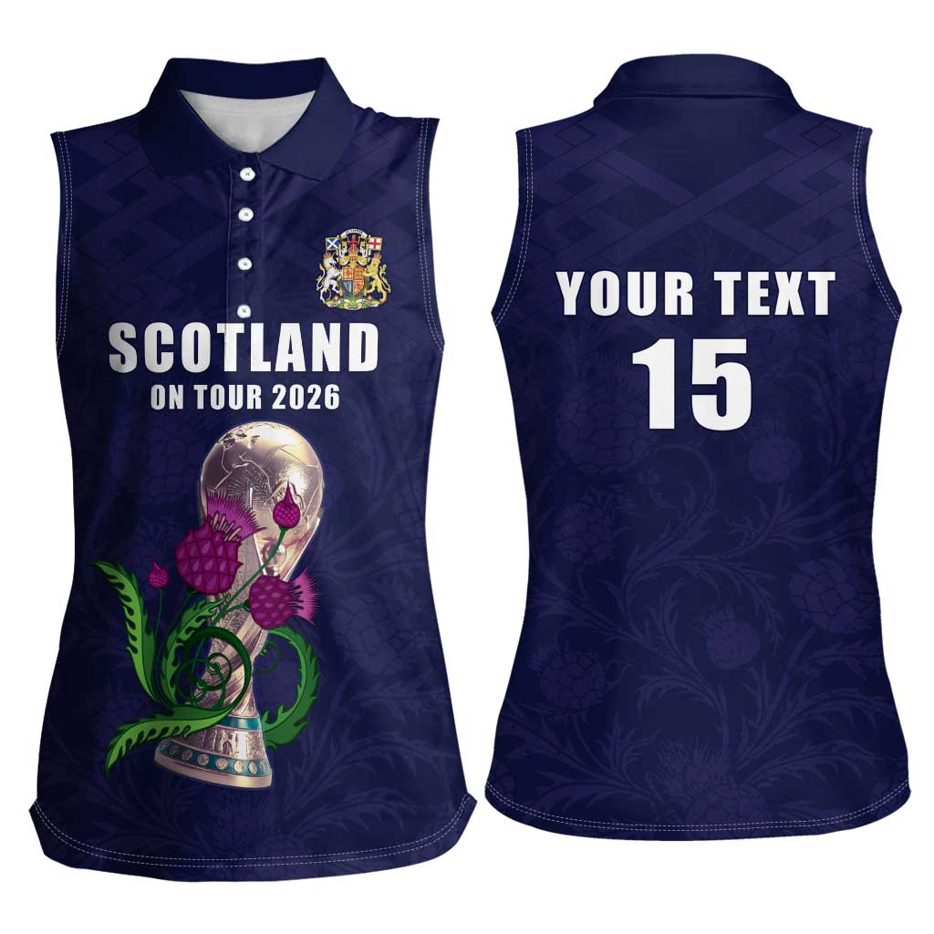 Custom Football Scotland Women Sleeveless Polo Shirt On Tour 2026