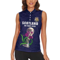 Custom Football Scotland Women Sleeveless Polo Shirt On Tour 2026