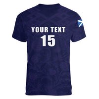 Custom Football Scotland Women V-Neck T-Shirt On Tour 2026
