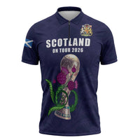 Custom Football Scotland Zipper Polo Shirt On Tour 2026