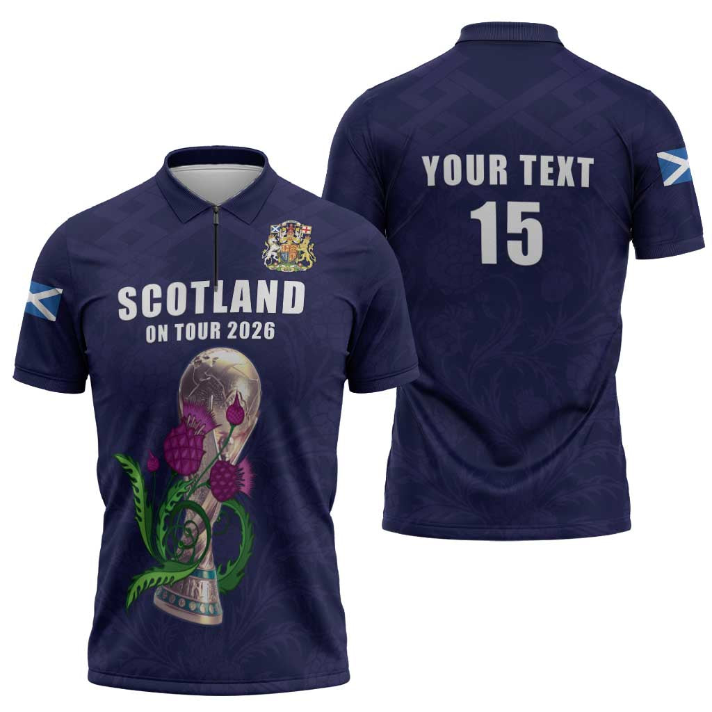 Custom Football Scotland Zipper Polo Shirt On Tour 2026