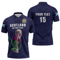 Custom Football Scotland Zipper Polo Shirt On Tour 2026
