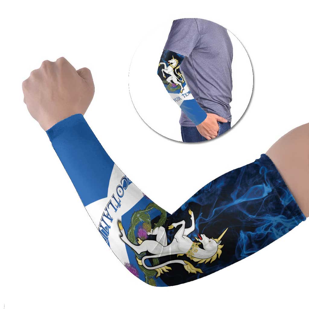 Personalised Unicorn Scotland Arm Sleeves Scottish Saltire With Thistle