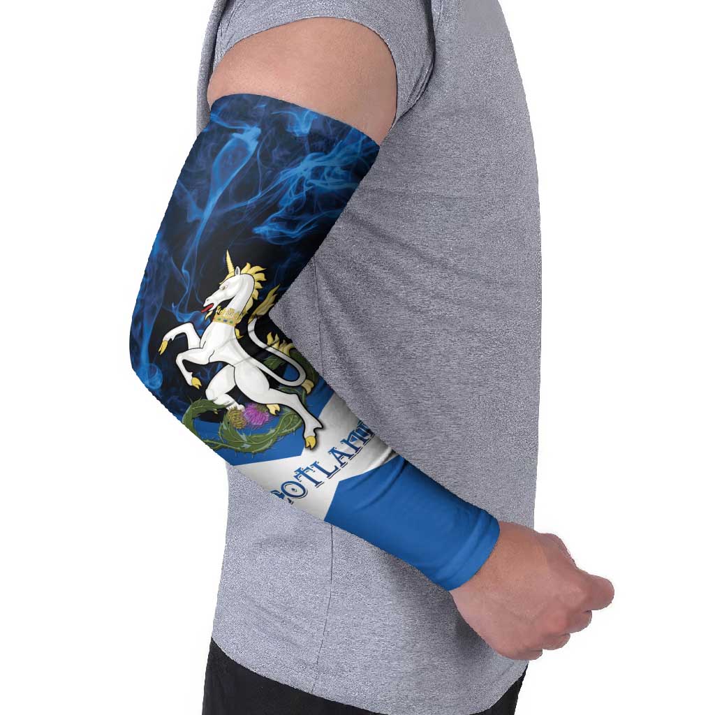 Personalised Unicorn Scotland Arm Sleeves Scottish Saltire With Thistle