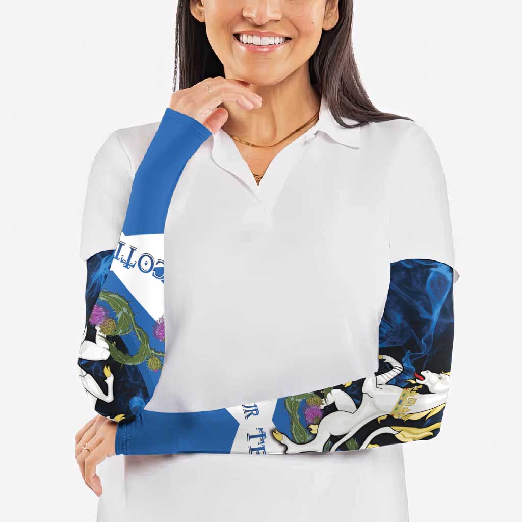 Personalised Unicorn Scotland Arm Sleeves Scottish Saltire With Thistle