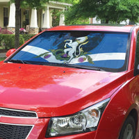 Personalised Unicorn Scotland Auto Sun Shade Scottish Saltire With Thistle