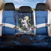 Personalised Unicorn Scotland Back Car Seat Cover Scottish Saltire With Thistle