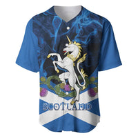 Personalised Unicorn Scotland Baseball Jersey Scottish Saltire With Thistle