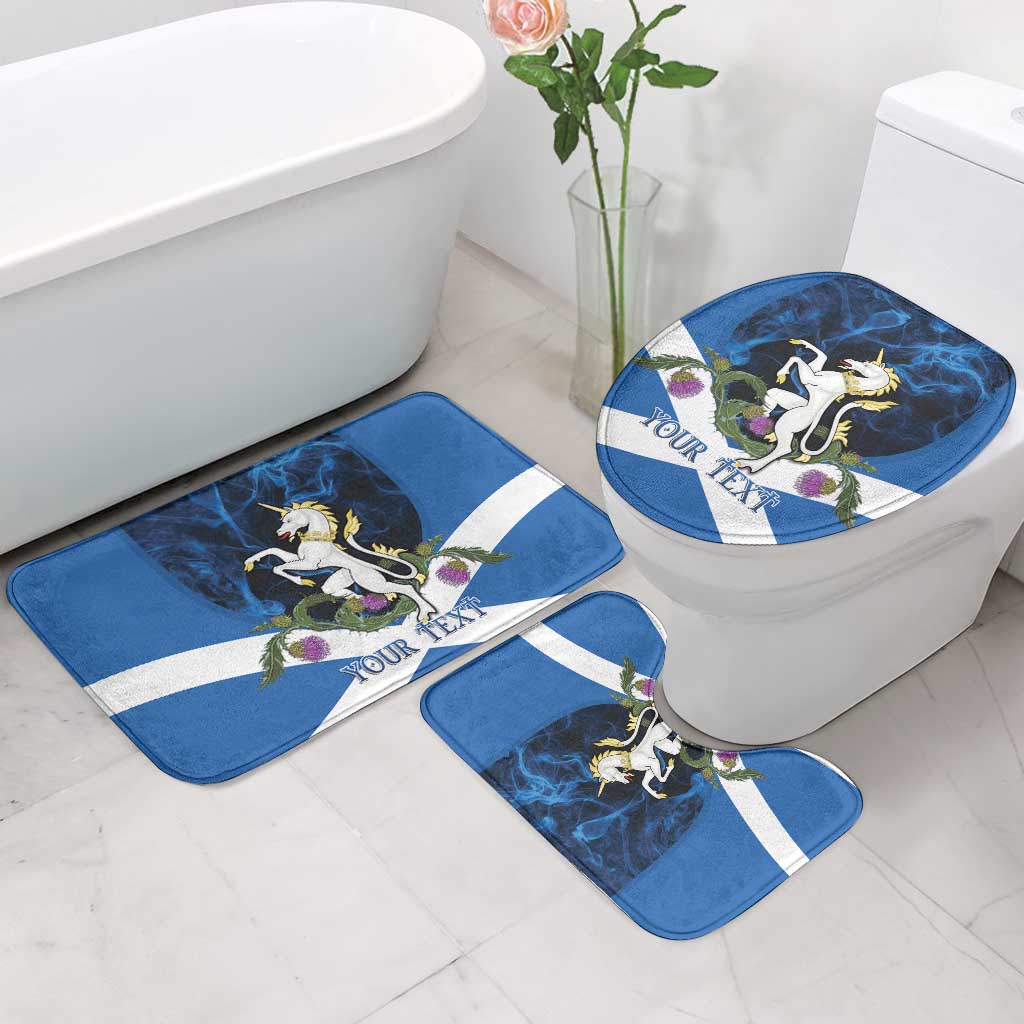 Personalised Unicorn Scotland Bathroom Set Scottish Saltire With Thistle