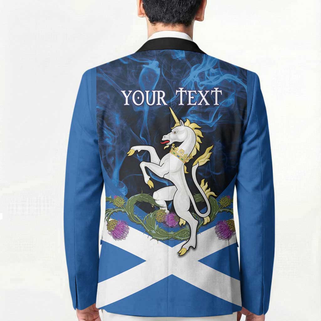 Personalised Unicorn Scotland Blazer Scottish Saltire With Thistle