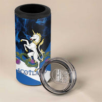 Personalised Unicorn Scotland 4 in 1 Can Cooler Tumbler Scottish Saltire With Thistle
