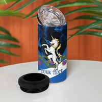 Personalised Unicorn Scotland 4 in 1 Can Cooler Tumbler Scottish Saltire With Thistle