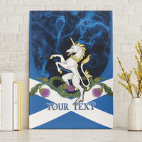 Personalised Unicorn Scotland Canvas Wall Art Scottish Saltire With Thistle