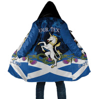 Personalised Unicorn Scotland Cloak Scottish Saltire With Thistle