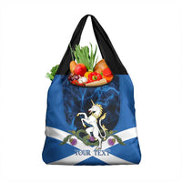 Personalised Unicorn Scotland Grocery Bag Scottish Saltire With Thistle