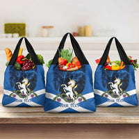 Personalised Unicorn Scotland Grocery Bag Scottish Saltire With Thistle