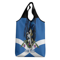Personalised Unicorn Scotland Grocery Bag Scottish Saltire With Thistle