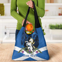 Personalised Unicorn Scotland Grocery Bag Scottish Saltire With Thistle