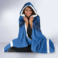 Personalised Unicorn Scotland Hooded Blanket Scottish Saltire With Thistle