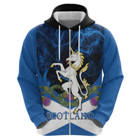 Personalised Unicorn Scotland Hoodie Scottish Saltire With Thistle