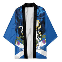 Personalised Unicorn Scotland Kimono Scottish Saltire With Thistle