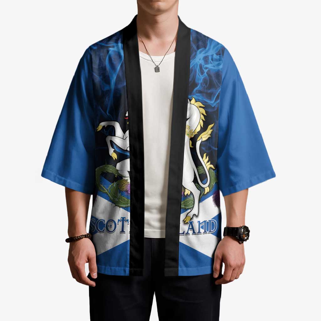 Personalised Unicorn Scotland Kimono Scottish Saltire With Thistle