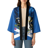 Personalised Unicorn Scotland Kimono Scottish Saltire With Thistle