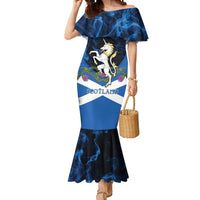 Personalised Unicorn Scotland Mermaid Dress Scottish Saltire With Thistle