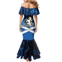 Personalised Unicorn Scotland Mermaid Dress Scottish Saltire With Thistle