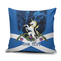 Personalised Unicorn Scotland Pillow Cover Scottish Saltire With Thistle