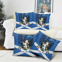 Personalised Unicorn Scotland Pillow Cover Scottish Saltire With Thistle
