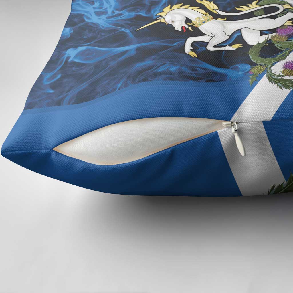 Personalised Unicorn Scotland Pillow Cover Scottish Saltire With Thistle