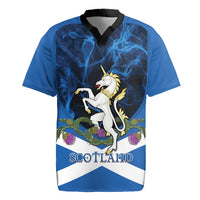 Personalised Unicorn Scotland Rugby Jersey Scottish Saltire With Thistle