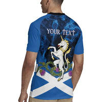 Personalised Unicorn Scotland Rugby Jersey Scottish Saltire With Thistle