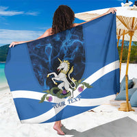 Personalised Unicorn Scotland Sarong Scottish Saltire With Thistle