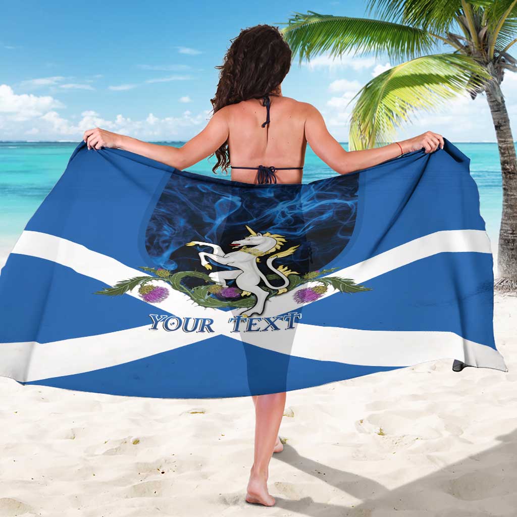 Personalised Unicorn Scotland Sarong Scottish Saltire With Thistle