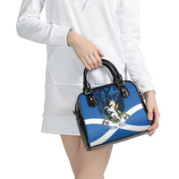 Personalised Unicorn Scotland Shoulder Handbag Scottish Saltire With Thistle