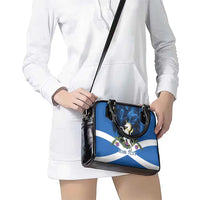 Personalised Unicorn Scotland Shoulder Handbag Scottish Saltire With Thistle