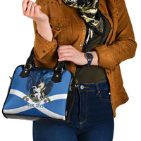 Personalised Unicorn Scotland Shoulder Handbag Scottish Saltire With Thistle
