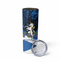 Personalised Unicorn Scotland Skinny Tumbler Scottish Saltire With Thistle