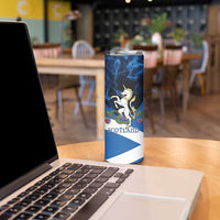 Personalised Unicorn Scotland Skinny Tumbler Scottish Saltire With Thistle