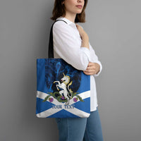 Personalised Unicorn Scotland Tote Bag Scottish Saltire With Thistle