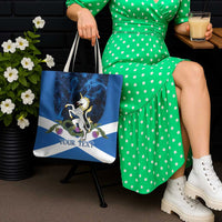 Personalised Unicorn Scotland Tote Bag Scottish Saltire With Thistle