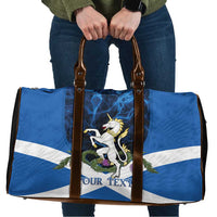 Personalised Unicorn Scotland Travel Bag Scottish Saltire With Thistle